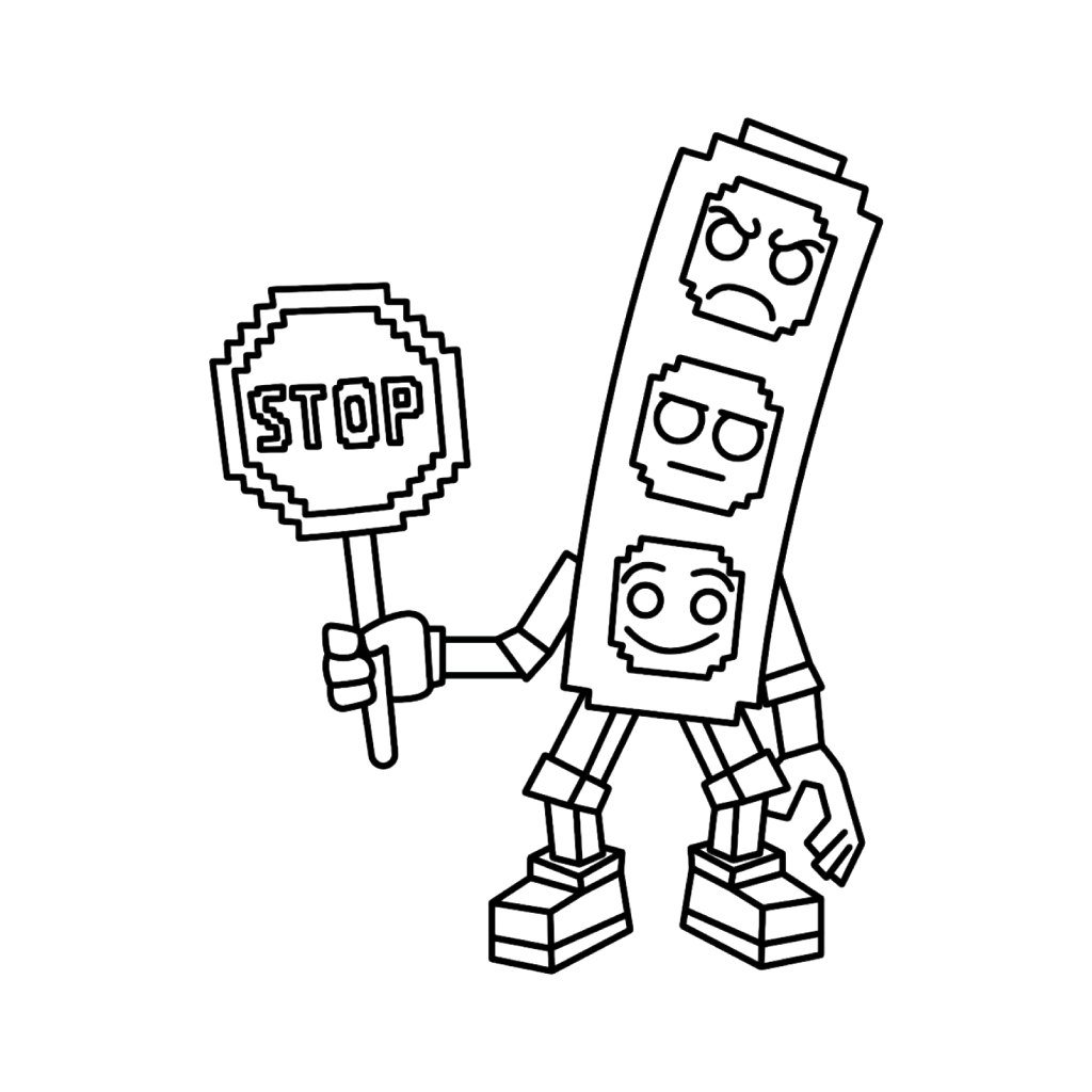 Brainrot Trader 8 Brainrot Trader páginas para colorear imprimibles 1