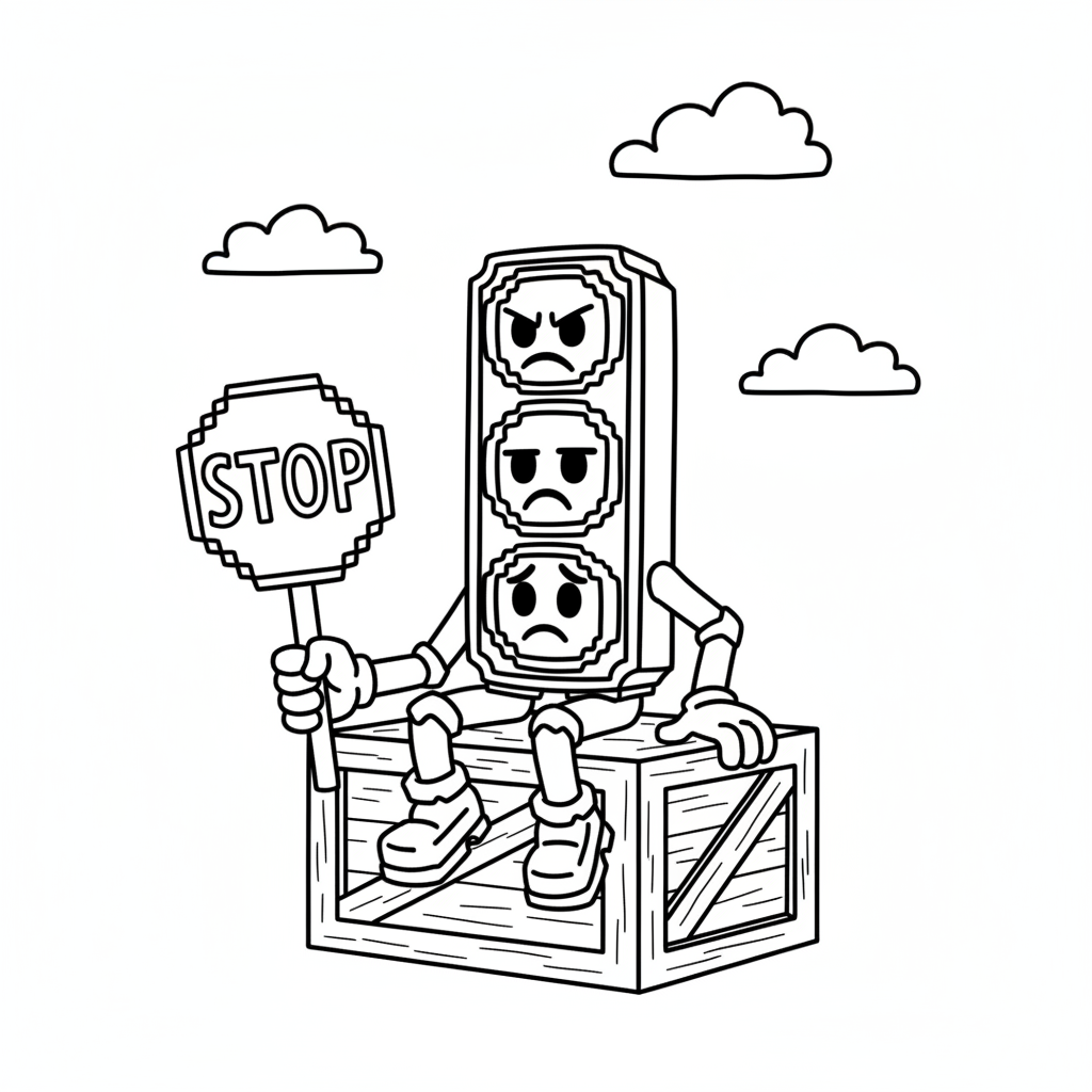 Brainrot Trader 9 páginas para colorear Brainrot Trader imprimibles gratis