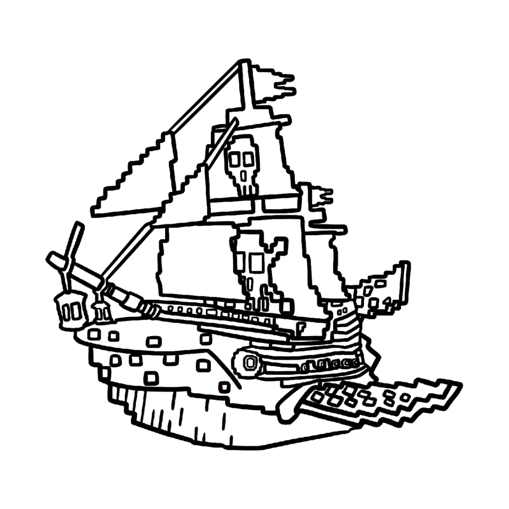 Capitano Moby páginas para colorear fáciles 1