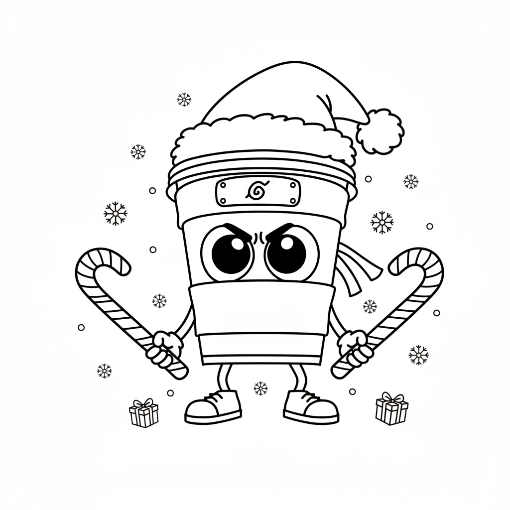 páginas para colorear fáciles de Capuchino Asesino