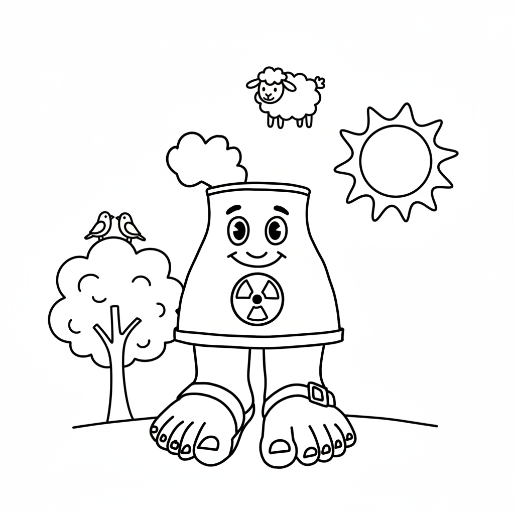 Centralucci Nuclearucci 9 páginas para colorear fáciles de Centralucci Nuclearucci