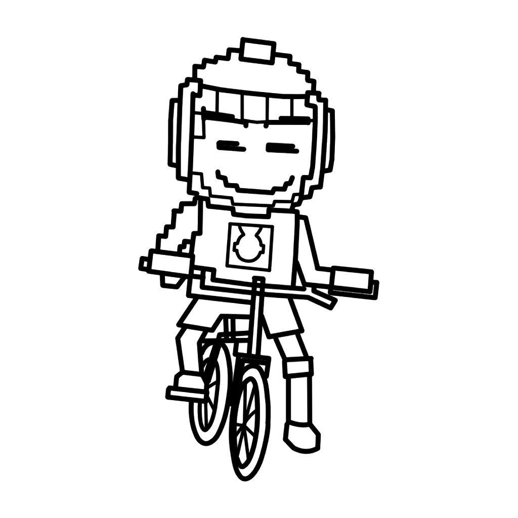 páginas para colorear para niños Chicleteira Bicicleteira