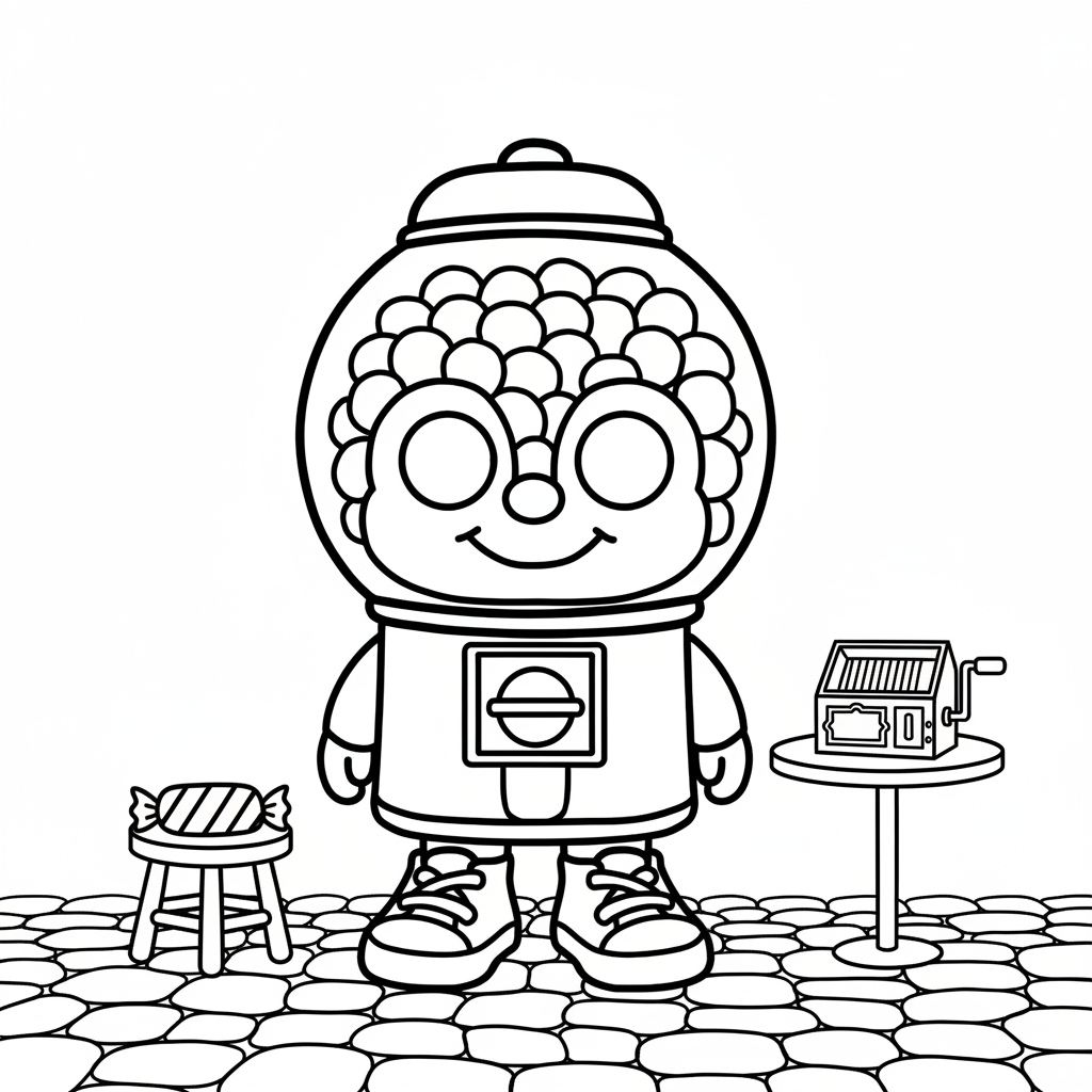 páginas para colorear imprimibles Chicleteira Bicicleteira