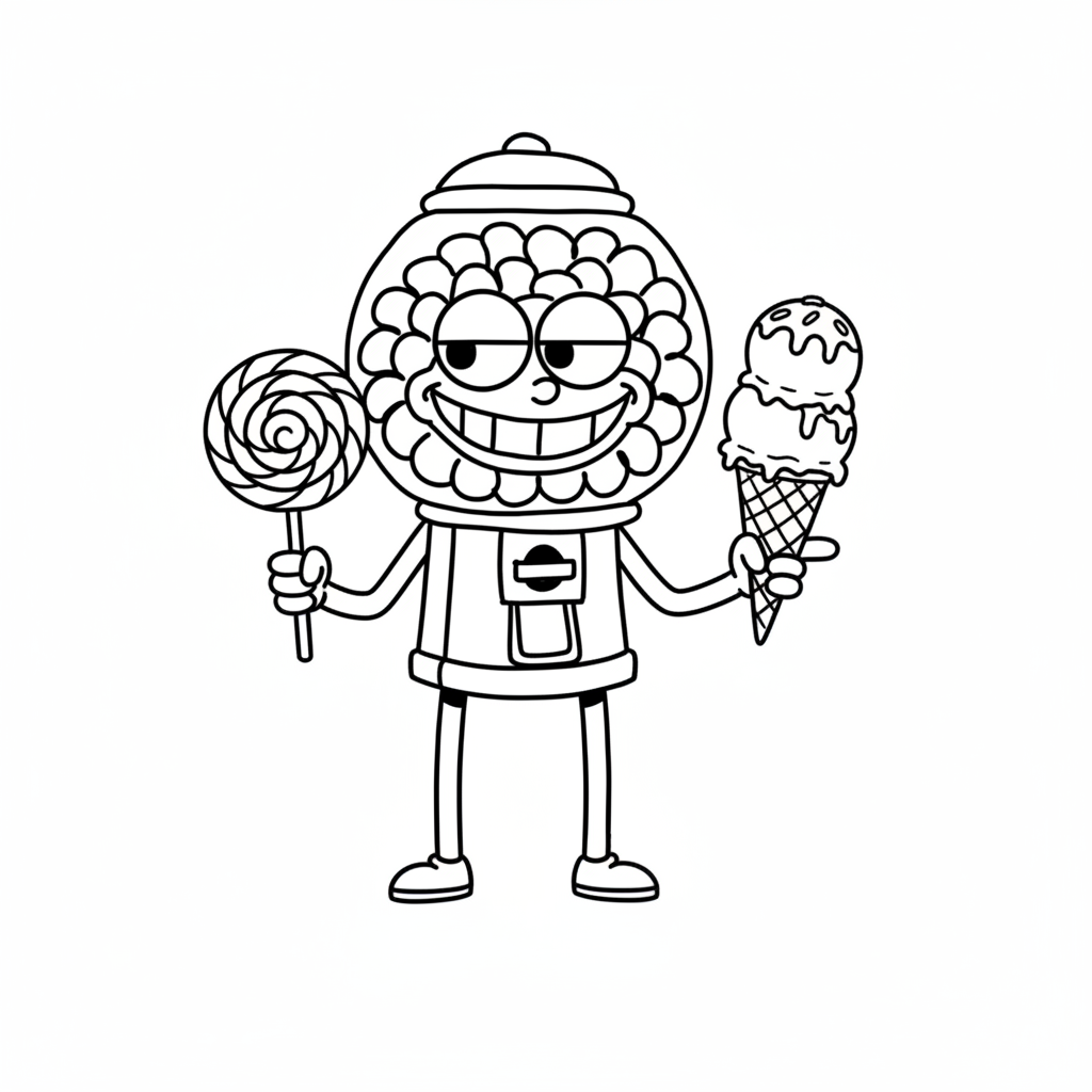 dibujos para colorear Chicleteira Bicicleteira