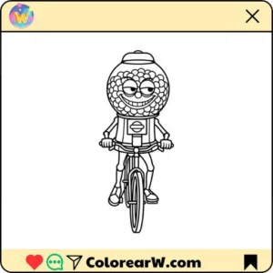 Chicleteira Bicicleteira para colorear thumbnail