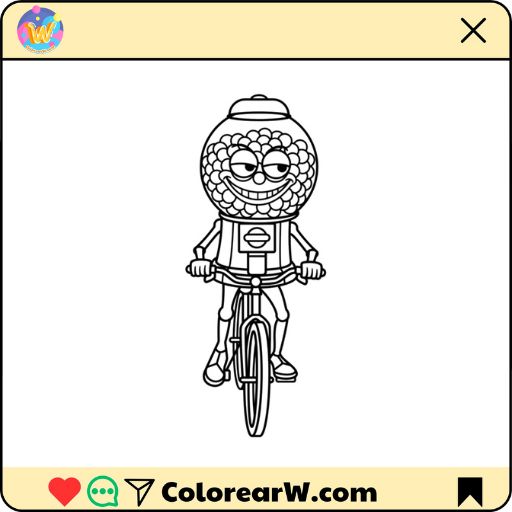 Chicleteira Bicicleteira para colorear thumbnail