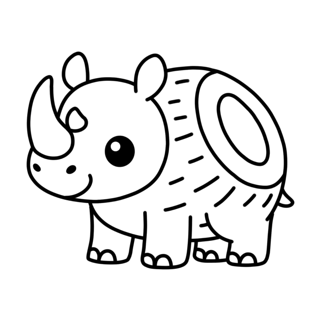 Cocosino Rhino para Colorear 4 para colorear Cocosino Rhino