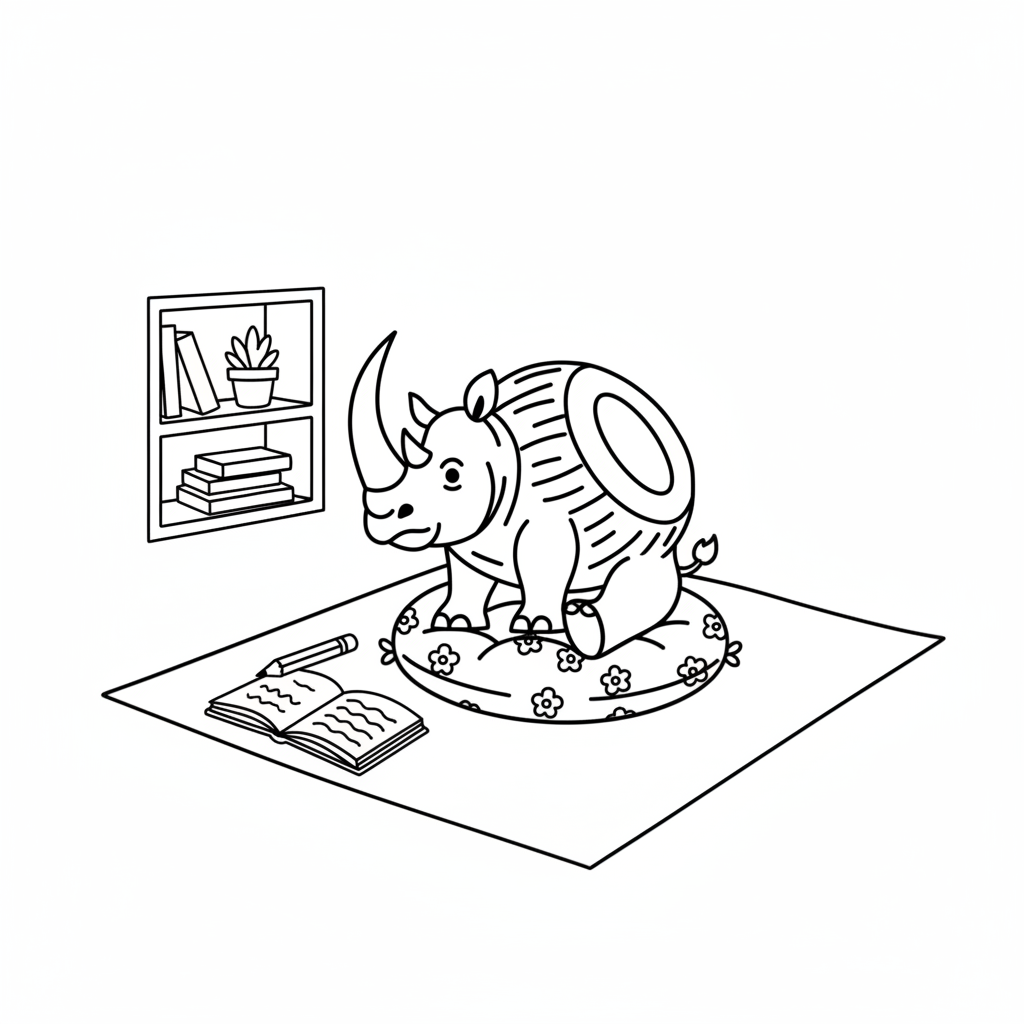 Cocosino Rhino para Colorear 10 Cocosino Rhino páginas para colorear pdf