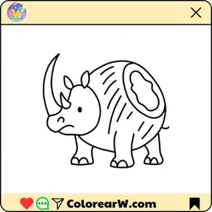 Cocosino Rhino para Colorear para colorear thumbnail