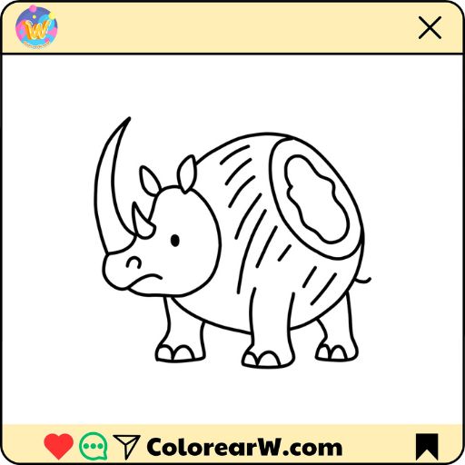 Cocosino Rhino para Colorear para colorear thumbnail
