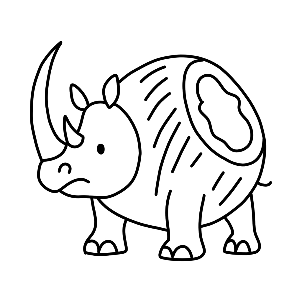 Cocosino Rhino para Colorear 2 páginas para colorear gratis para adultos Cocosino Rhino