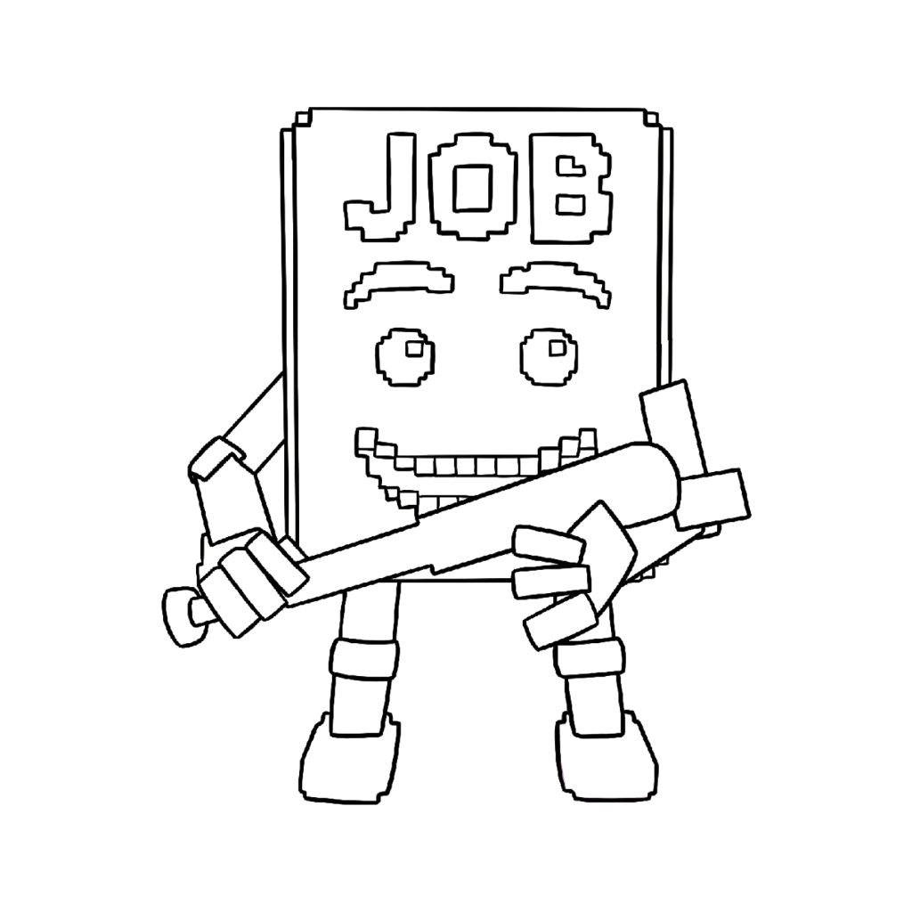 Job Job Job Sahur 2 páginas para colorear Job Job Job Sahur imprimibles gratis