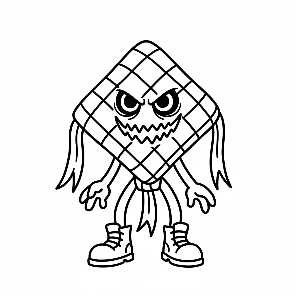 Ketupat Kepat 11 páginas para colorear imprimibles Ketupat Kepat para adultos