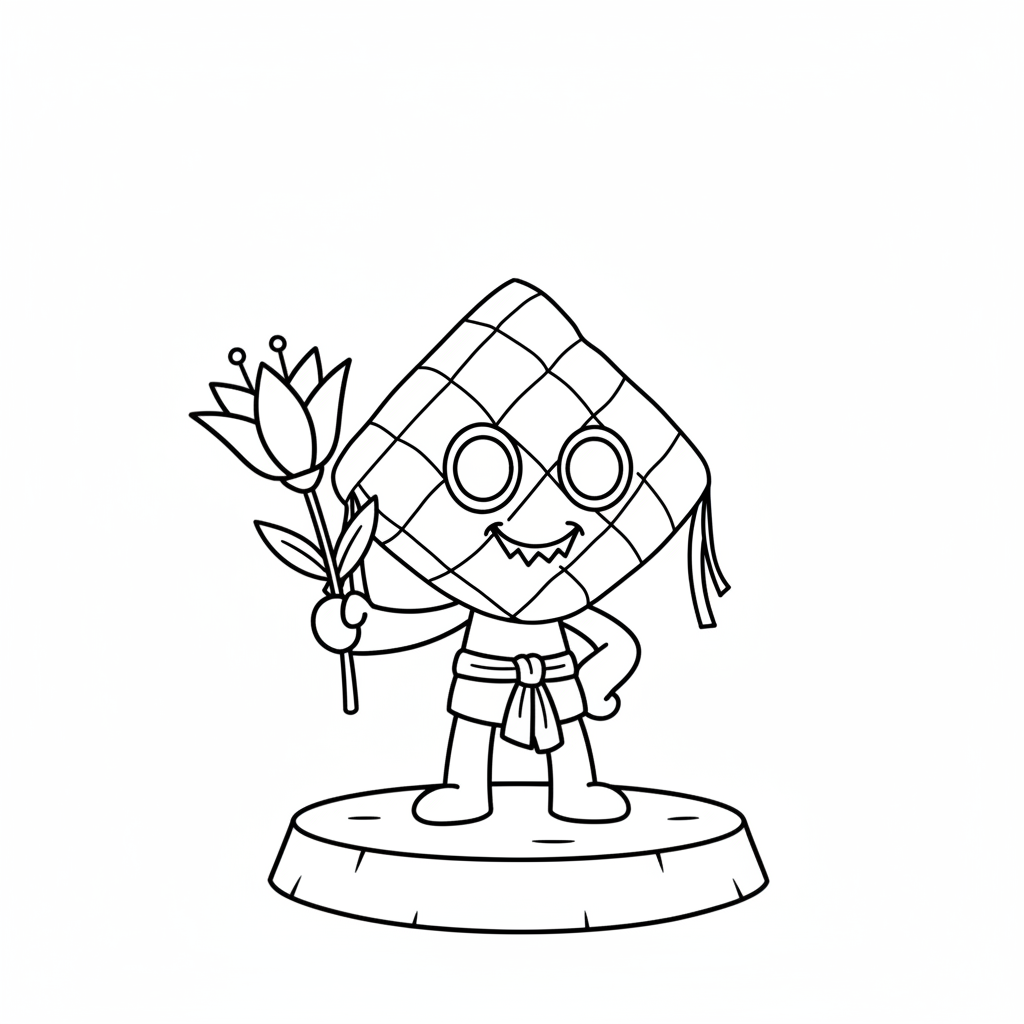 Ketupat Kepat 15 Ketupat Kepat páginas para colorear para imprimir gratis