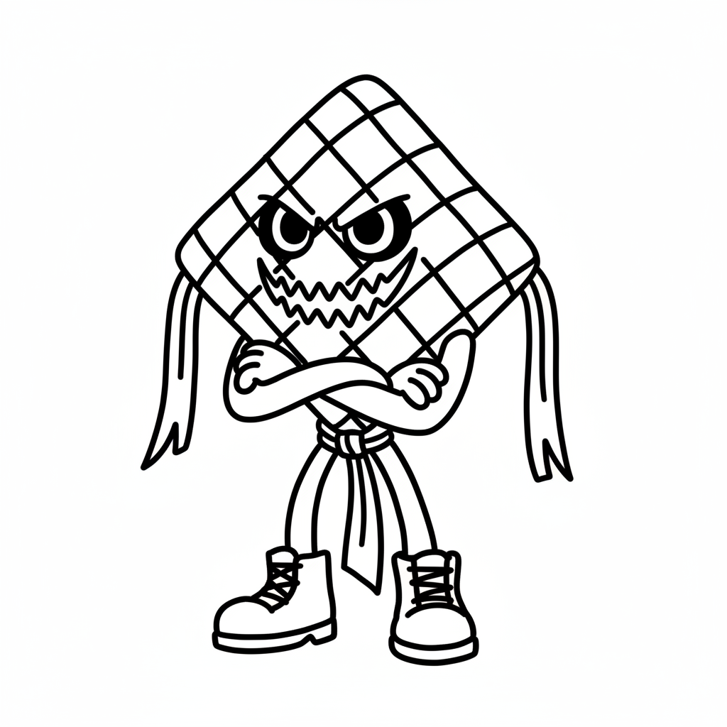 Ketupat Kepat 7 Ketupat Kepat páginas para colorear pdf