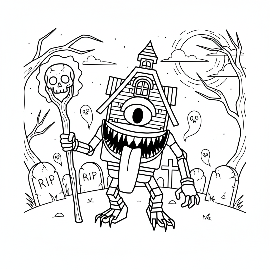 lindas páginas para colorear La Casa Boo