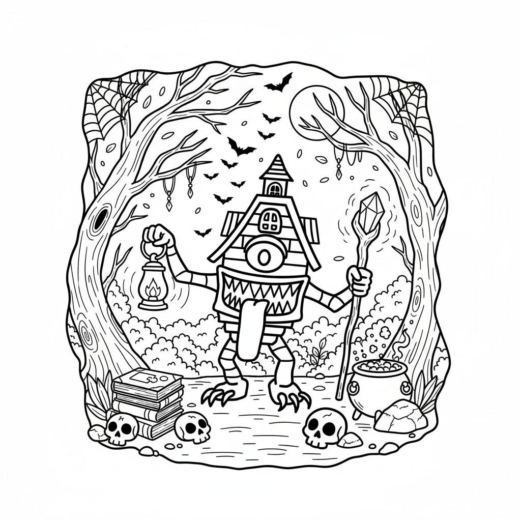 para colorear La Casa Boo 1