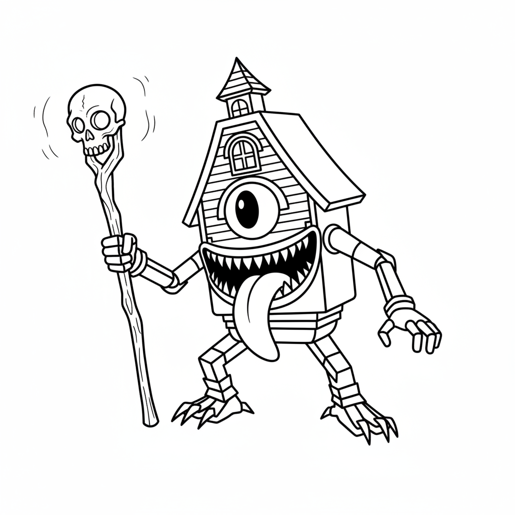 La Casa Boo páginas para colorear para niños