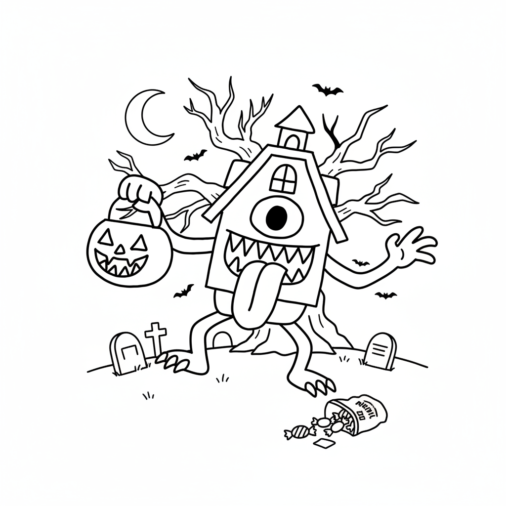 páginas para colorear gratis La Casa Boo para niños