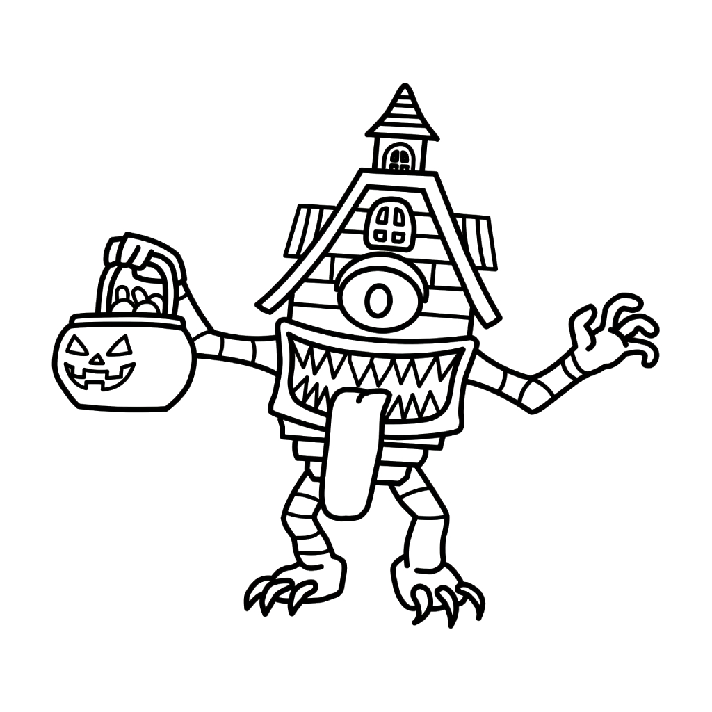 páginas para colorear para adultos La Casa Boo