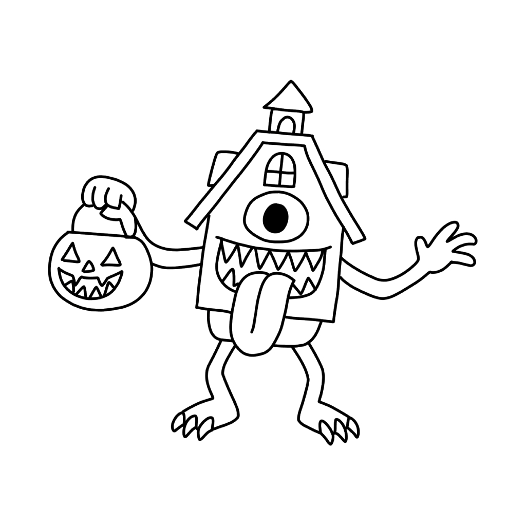 páginas para colorear kawaii lindas La Casa Boo