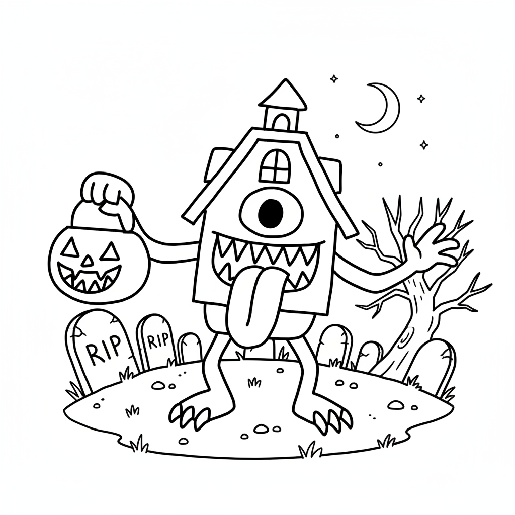 páginas para colorear detalladas de La Casa Boo (4)_1 para adultos
