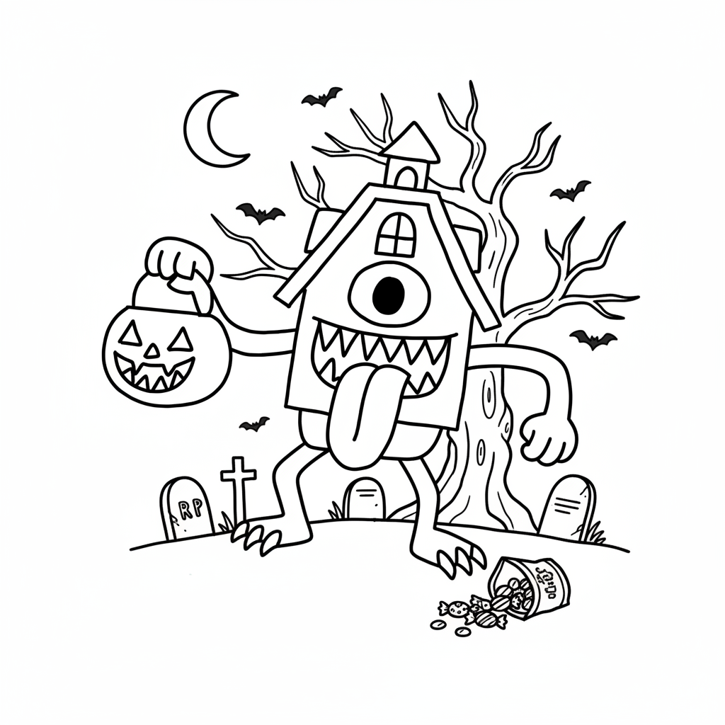 felices páginas para colorear La Casa Boo