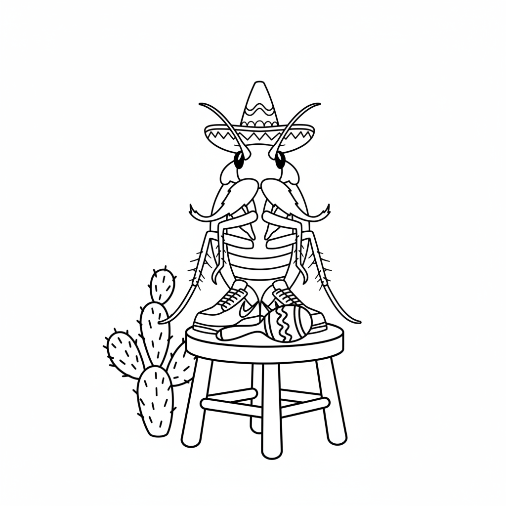 La Cucaracha 12 páginas para colorear de preescolar La Cucaracha