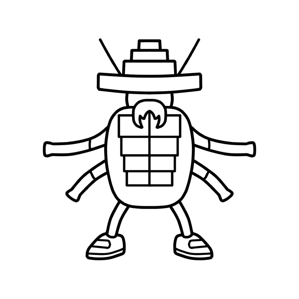 La Cucaracha 3 páginas para colorear La Cucaracha imprimibles gratis