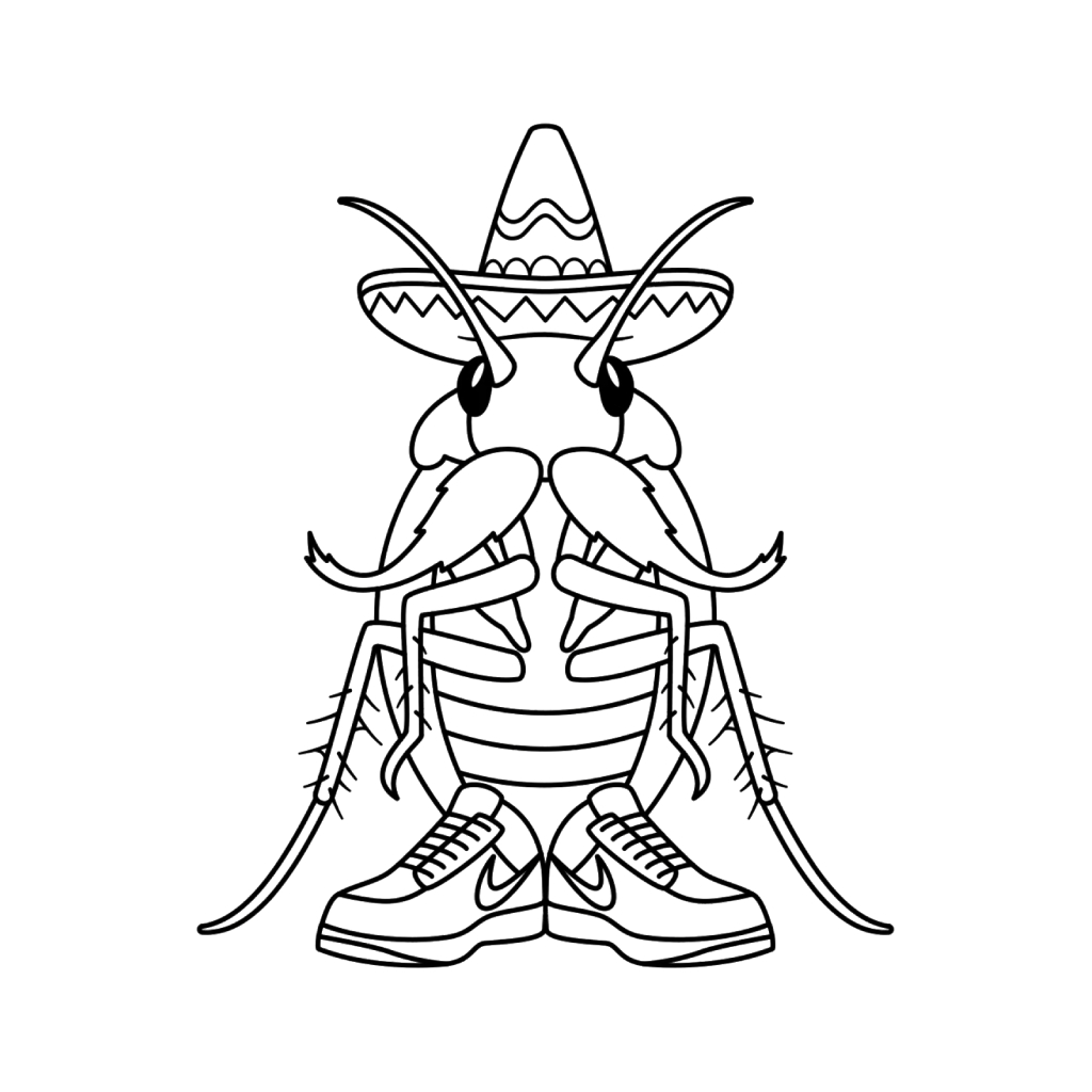 La Cucaracha 4 La Cucaracha páginas para colorear para adultos fáciles