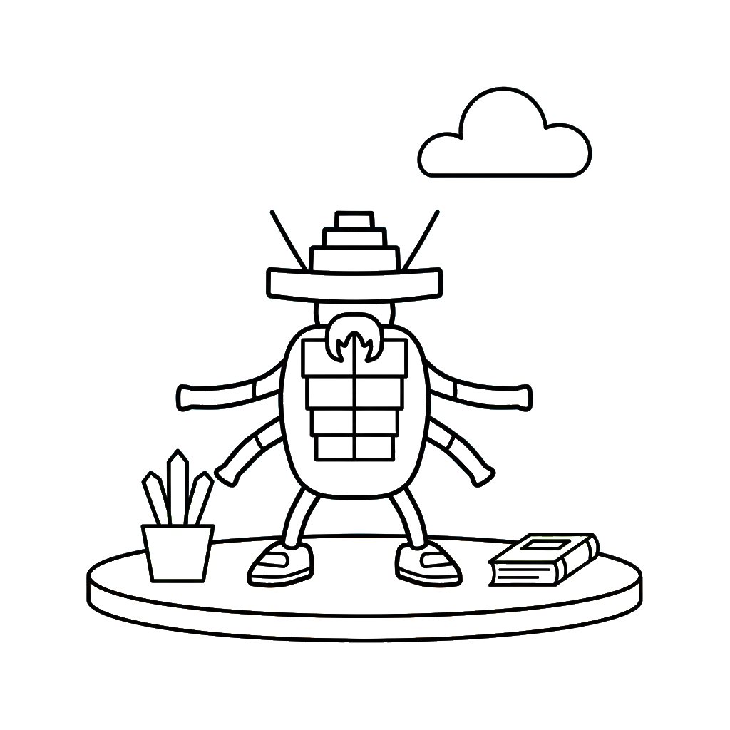 La Cucaracha 7 páginas para colorear fáciles de La Cucaracha