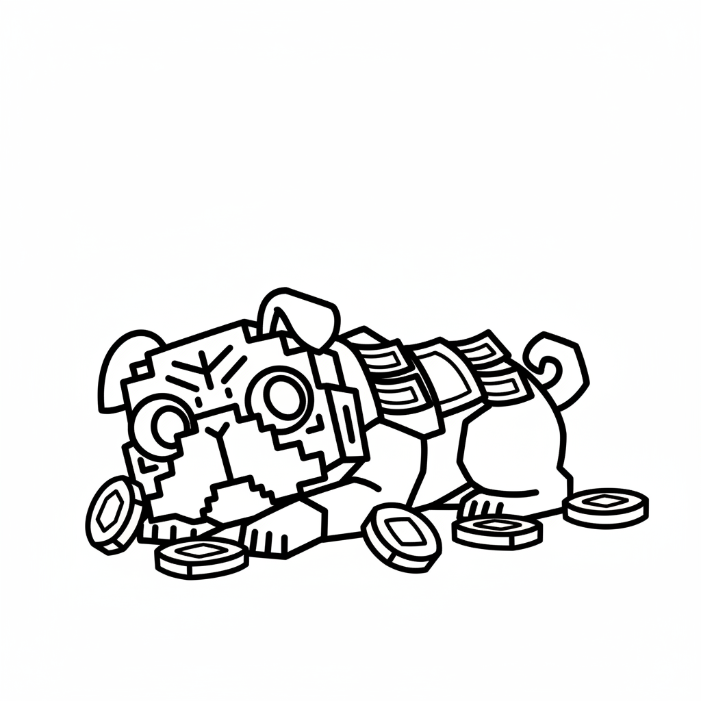 lindas páginas para colorear Money Money Puggy 1