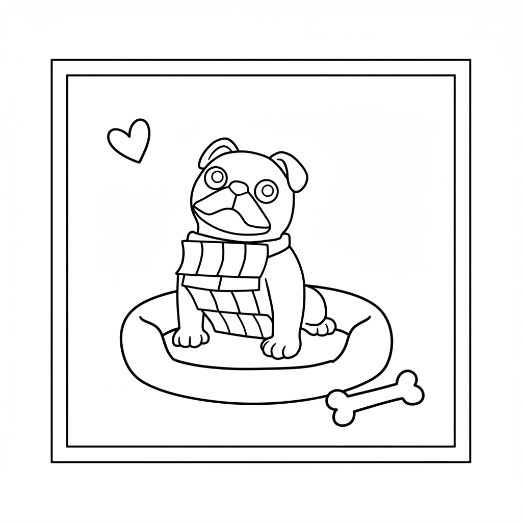 lindas páginas para colorear Money Money Puggy