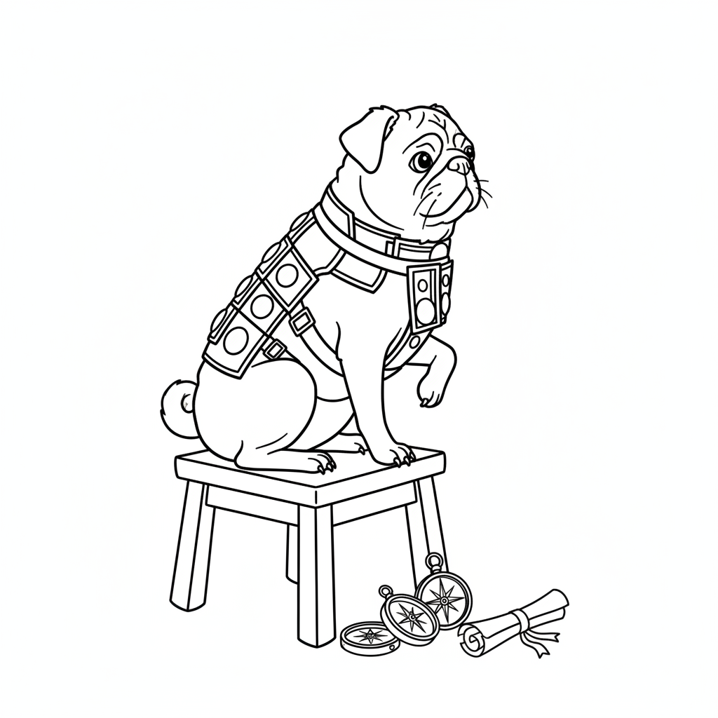 colorear páginas de Money Money Puggy