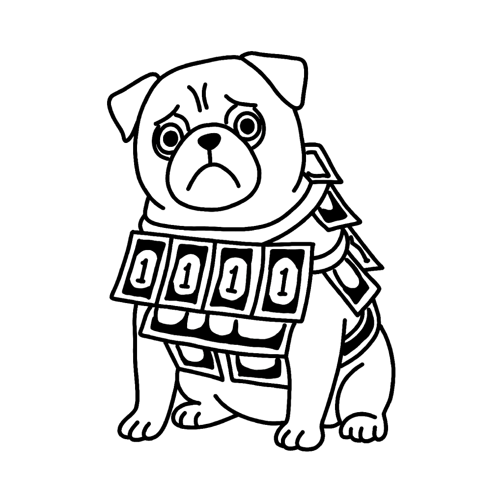 lindas páginas para colorear Money Money Puggy 2