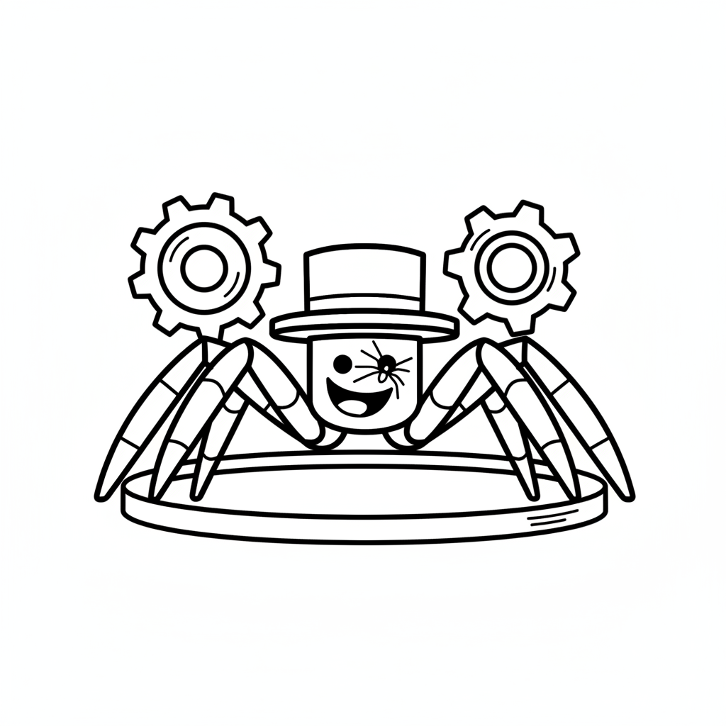 páginas para colorear detalladas de Sammyni Spyderini para adultos