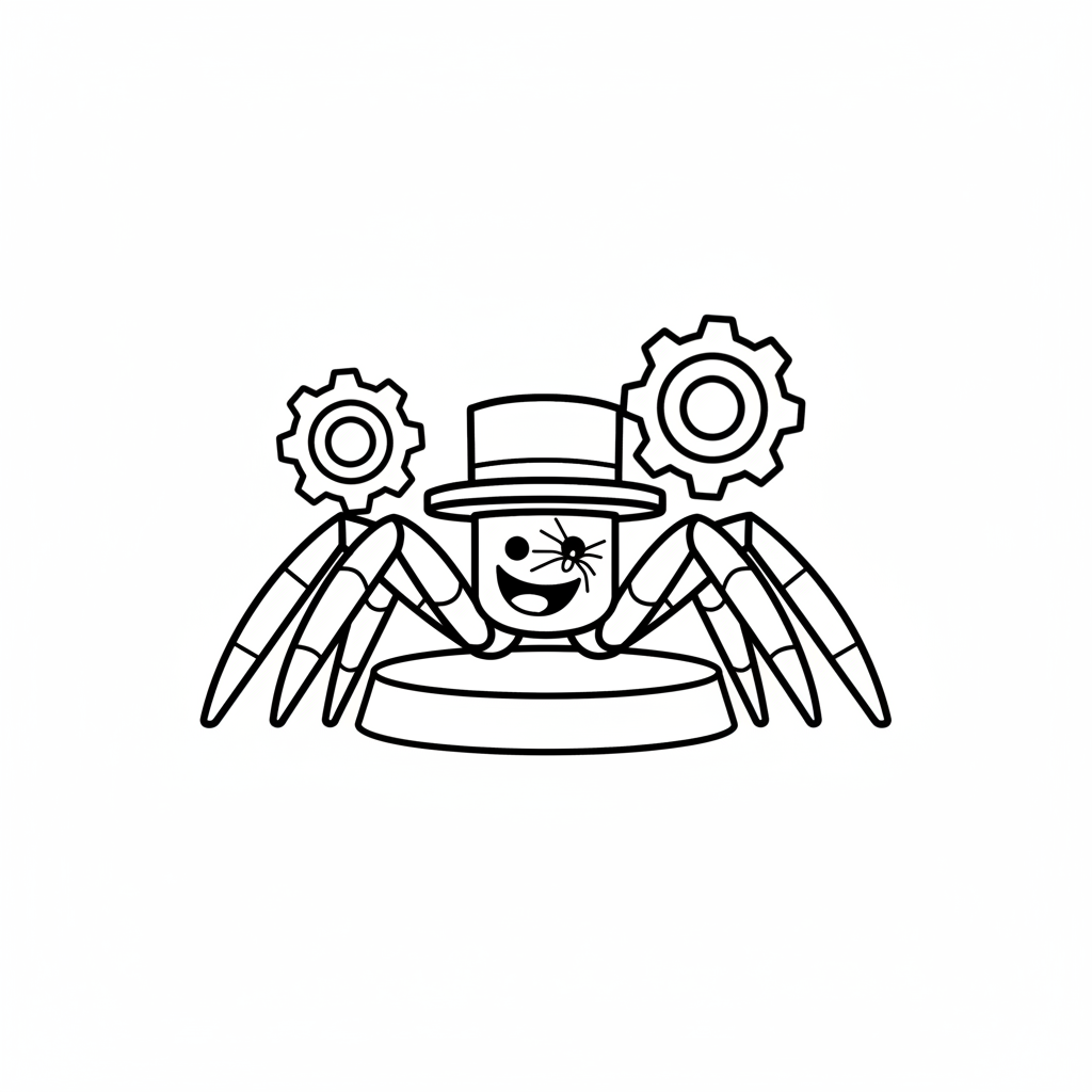 páginas para colorear imprimibles Sammyni Spyderini