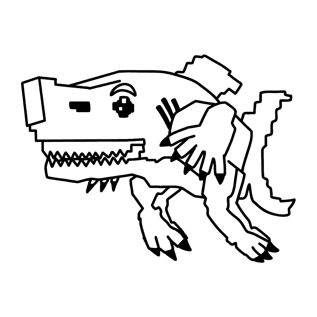 Tralaledon 4 páginas para colorear gratis Tralaledon para adultos