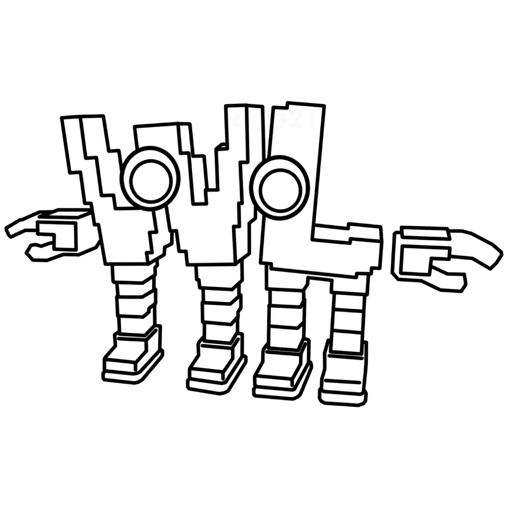 W or L 2 W or L páginas para colorear gratis