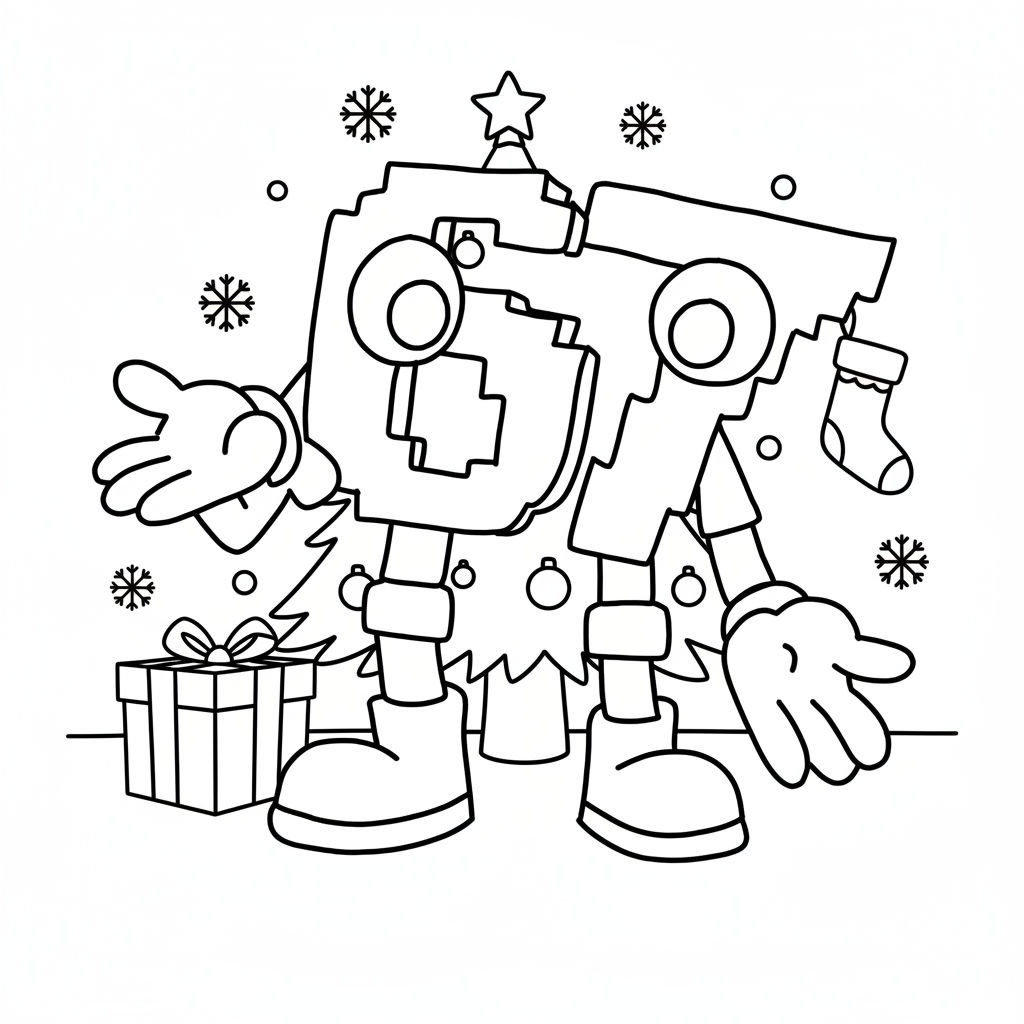 67 Navidad 29 67 Navidad páginas para colorear fáciles 1