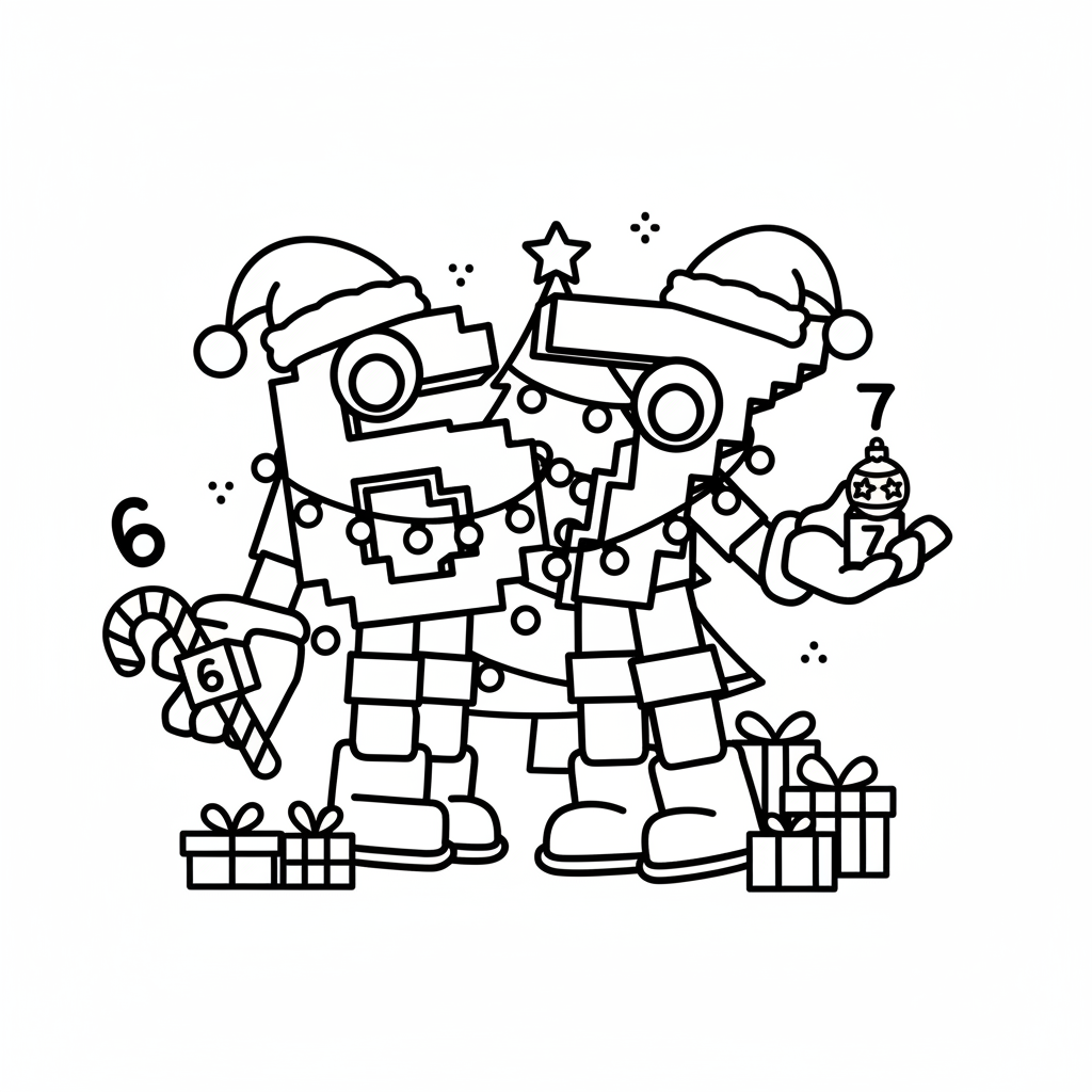 67 Navidad 10 páginas para colorear kawaii lindas 67 Navidad