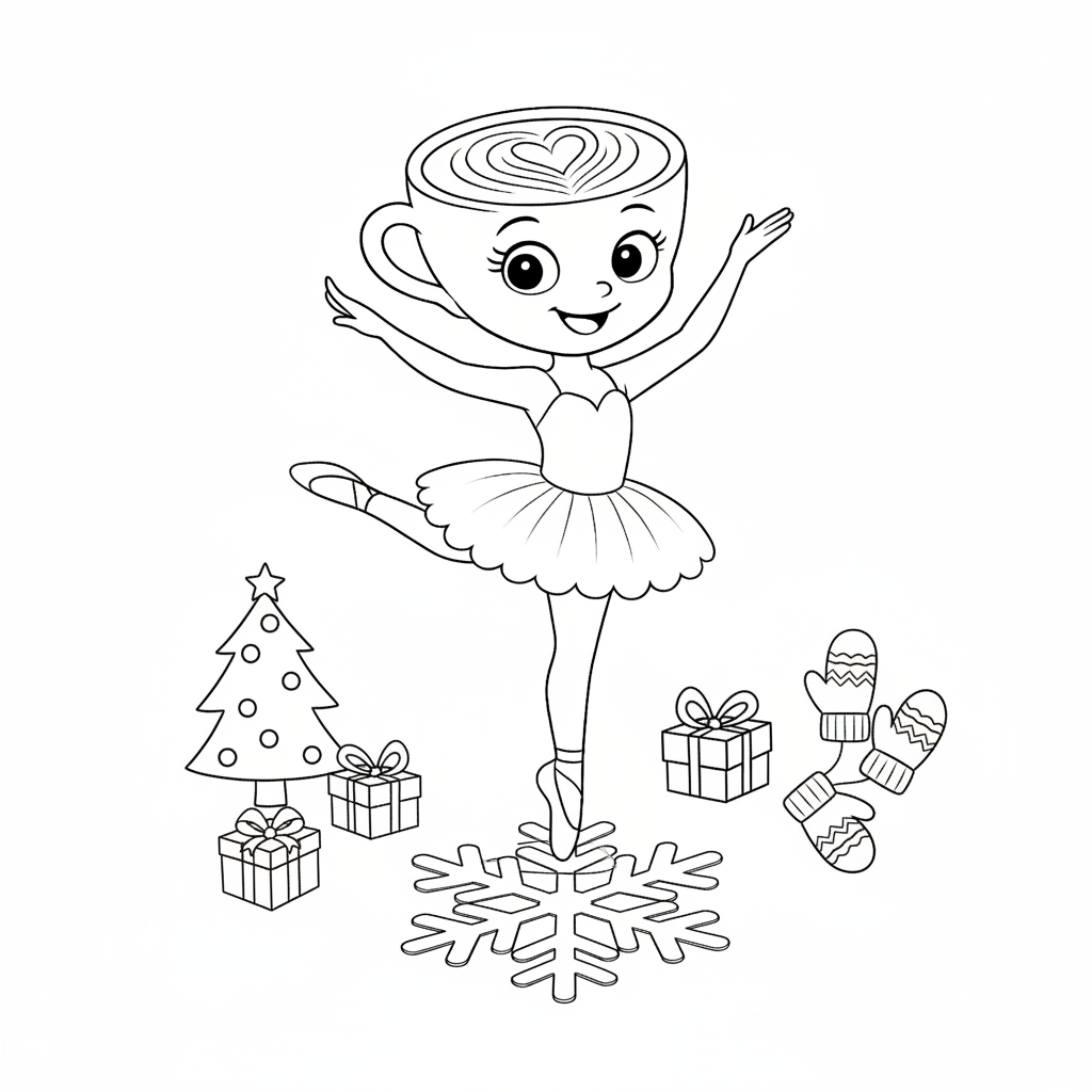 dibujos para colorear grinch Ballerina Cappuccina Navidad