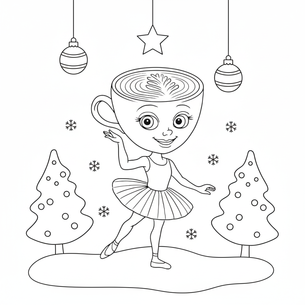 Ballerina Cappuccina Navidad dibujos para colorear 1