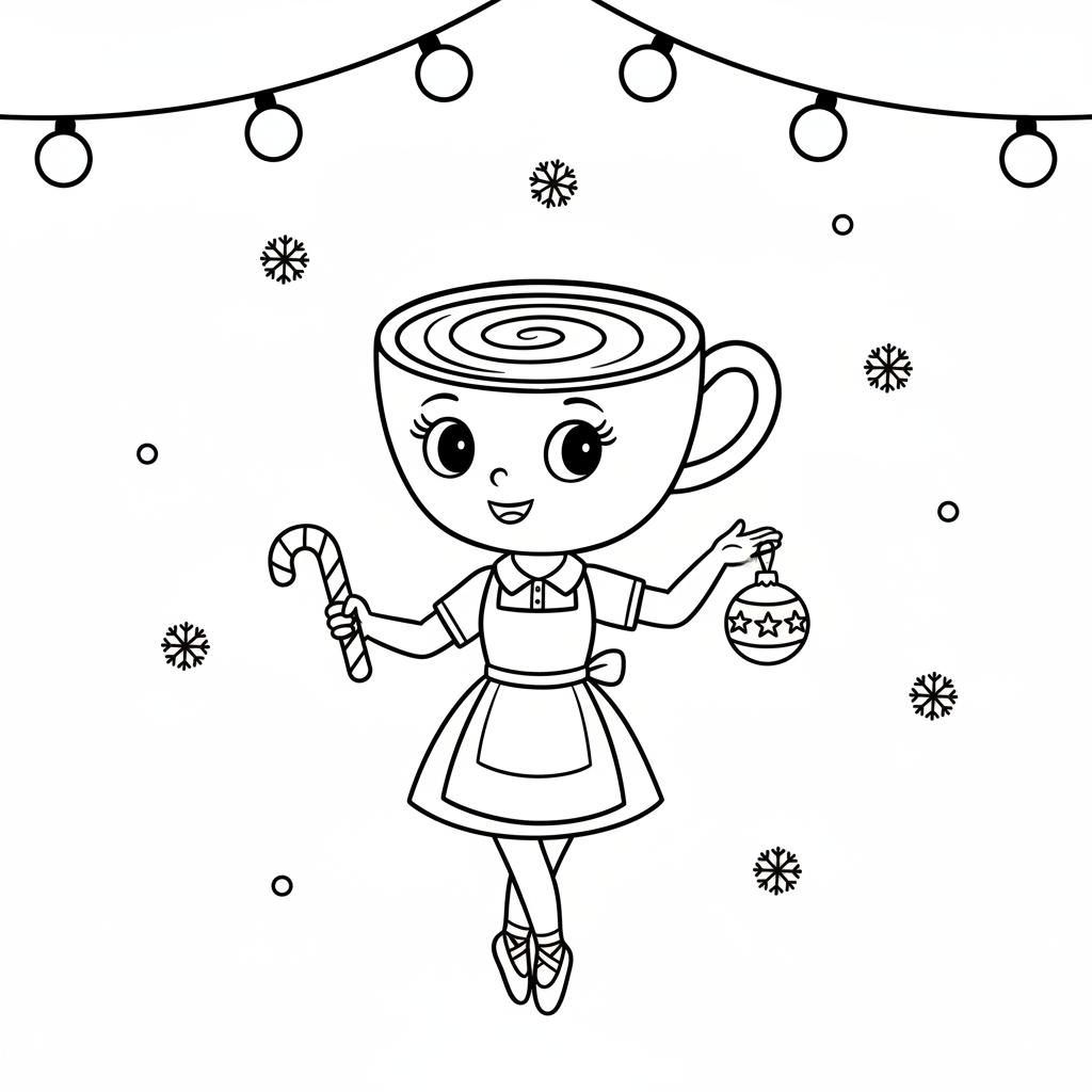Ballerina Cappuccina Navidad dibujos para colorear 2