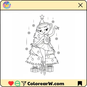 Ballerina Cappuccina Navidad para colorear thumbnail