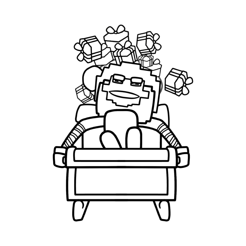 colorear páginas de Chicleteira Noelteira