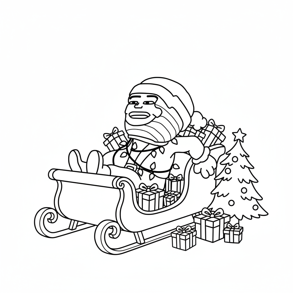 Chicleteira Noelteira páginas para colorear para adultos fáciles