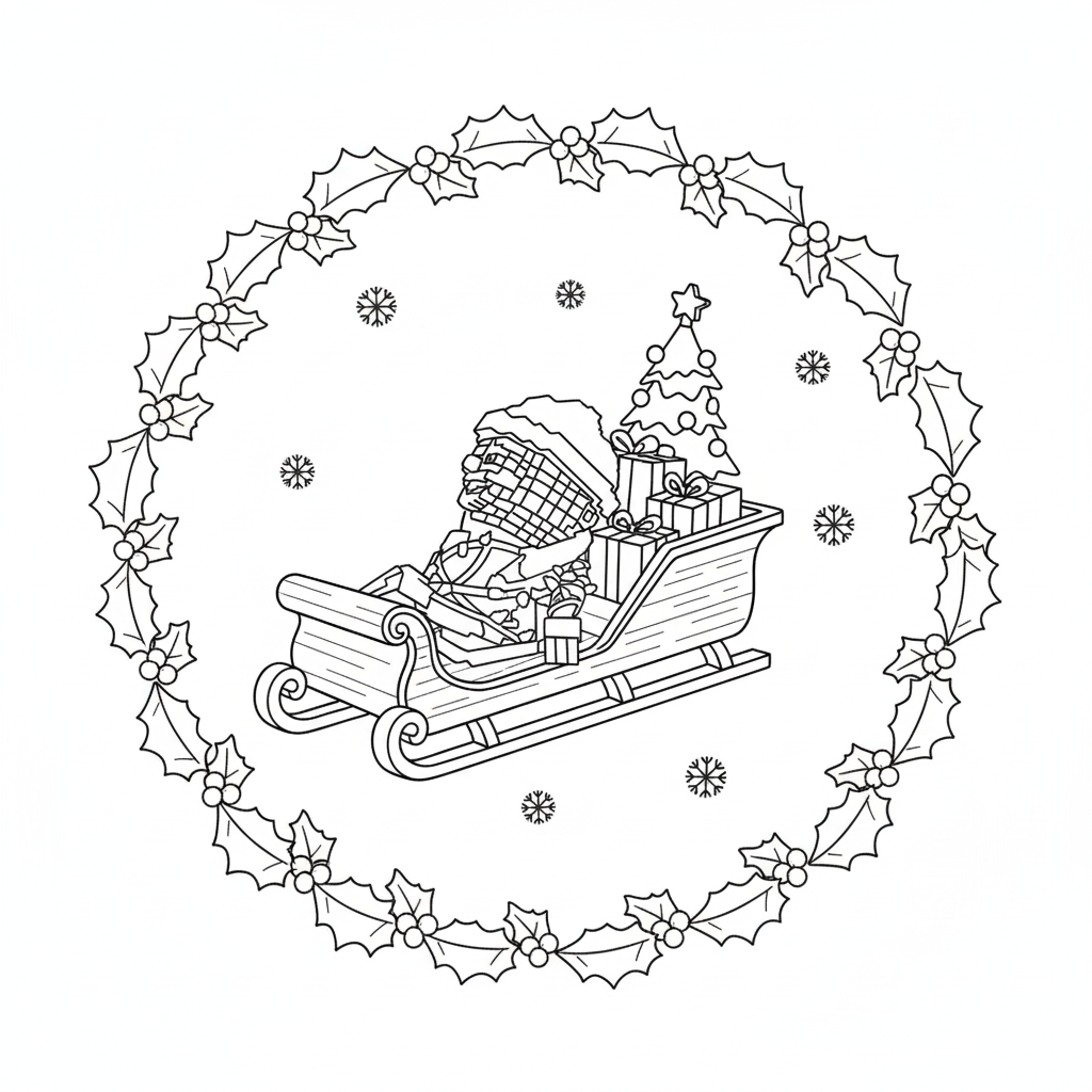 Chicleteira Noelteira adornos para colorear