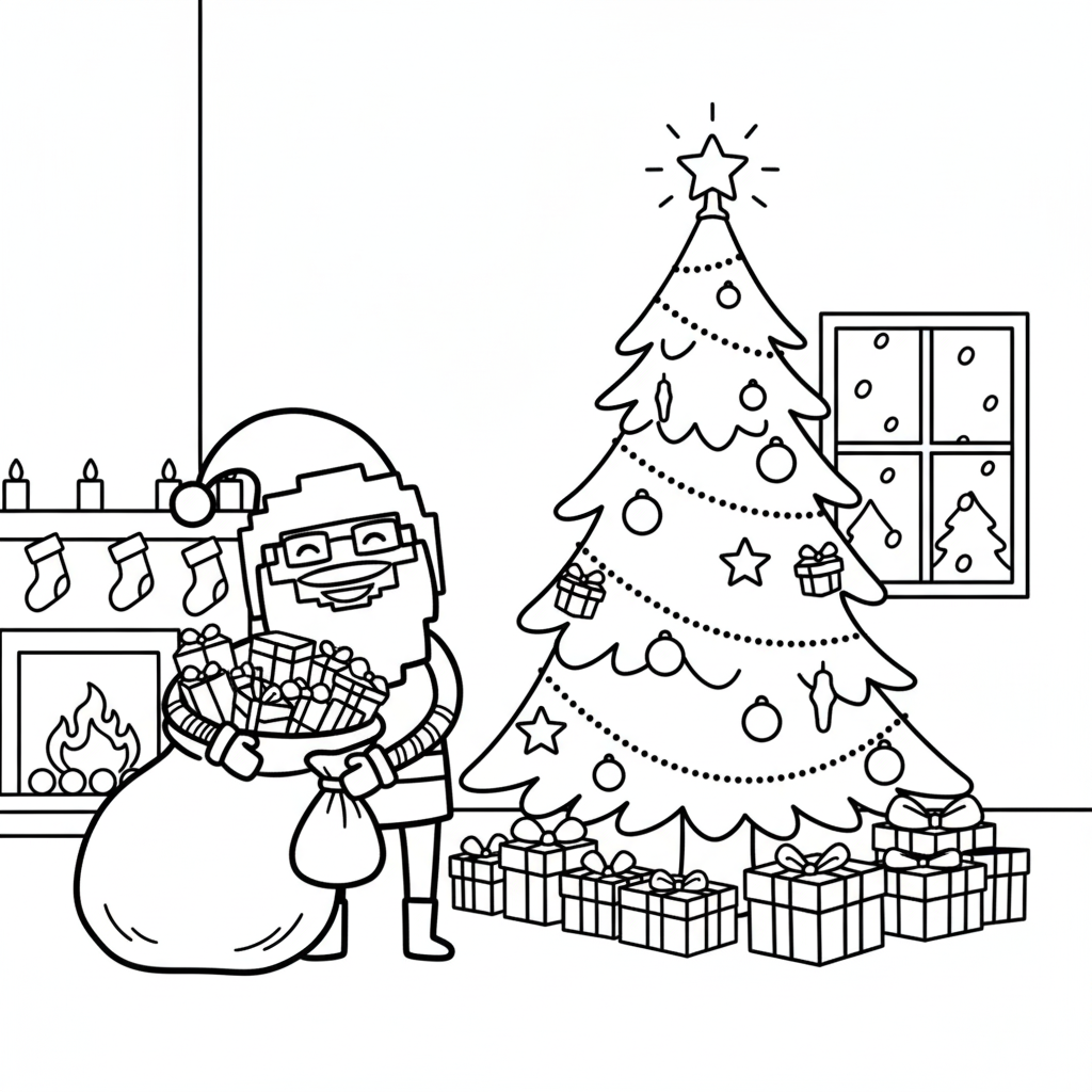 Chicleteira Noelteira páginas para colorear imprimibles