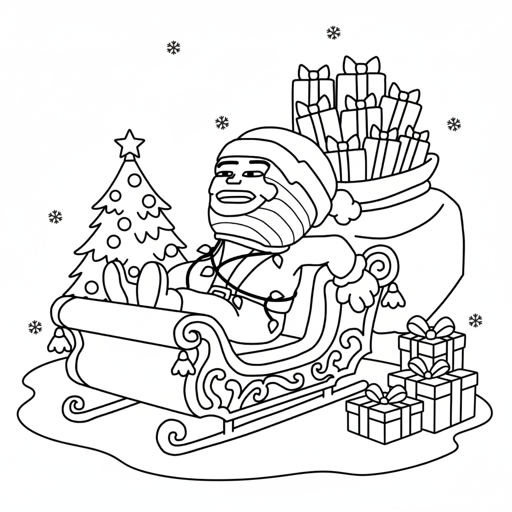 dibujos para colorear Chicleteira Noelteira